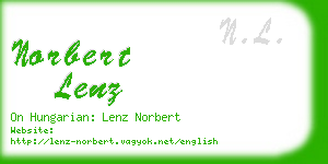 norbert lenz business card